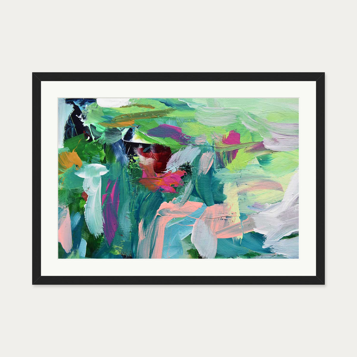 Abstract 143 Art Print — 50 x 70 cm — Black Frame