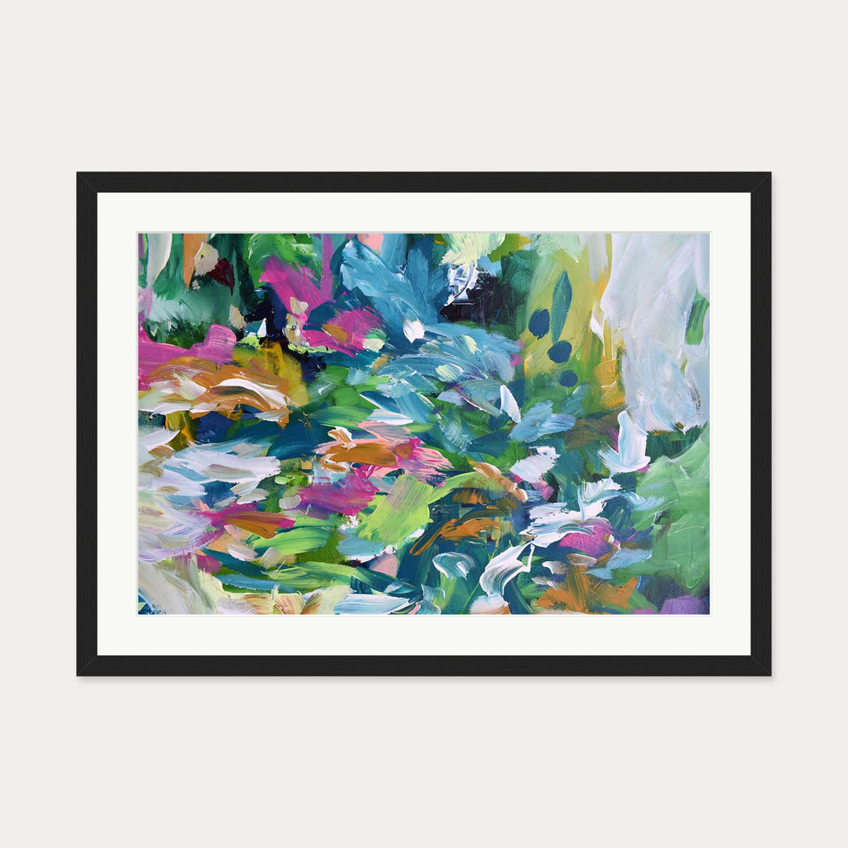 Abstract 145 Art Print — 50 x 70 cm — Black Frame