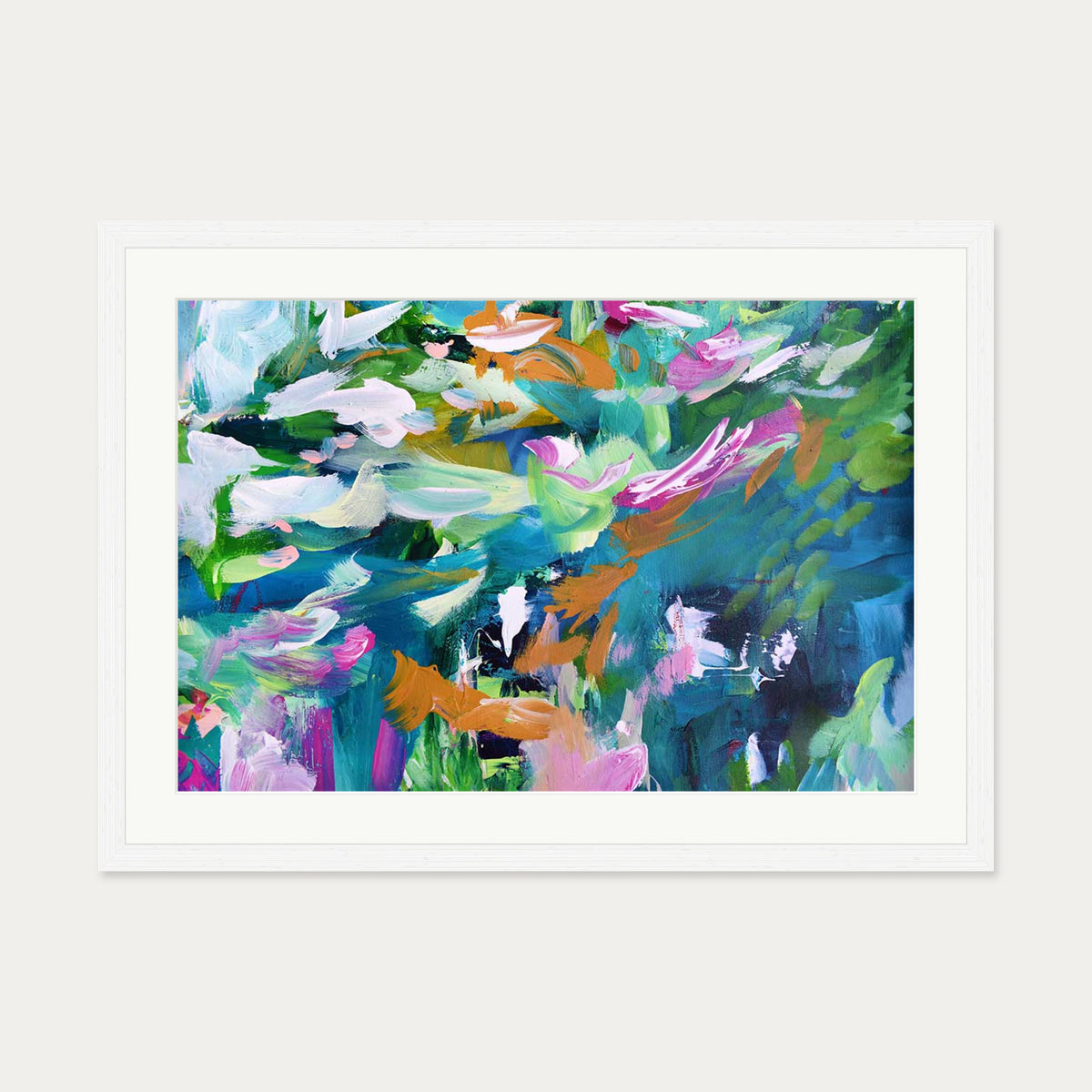 Abstract 147 Art Print — 50 x 70 cm — White Frame