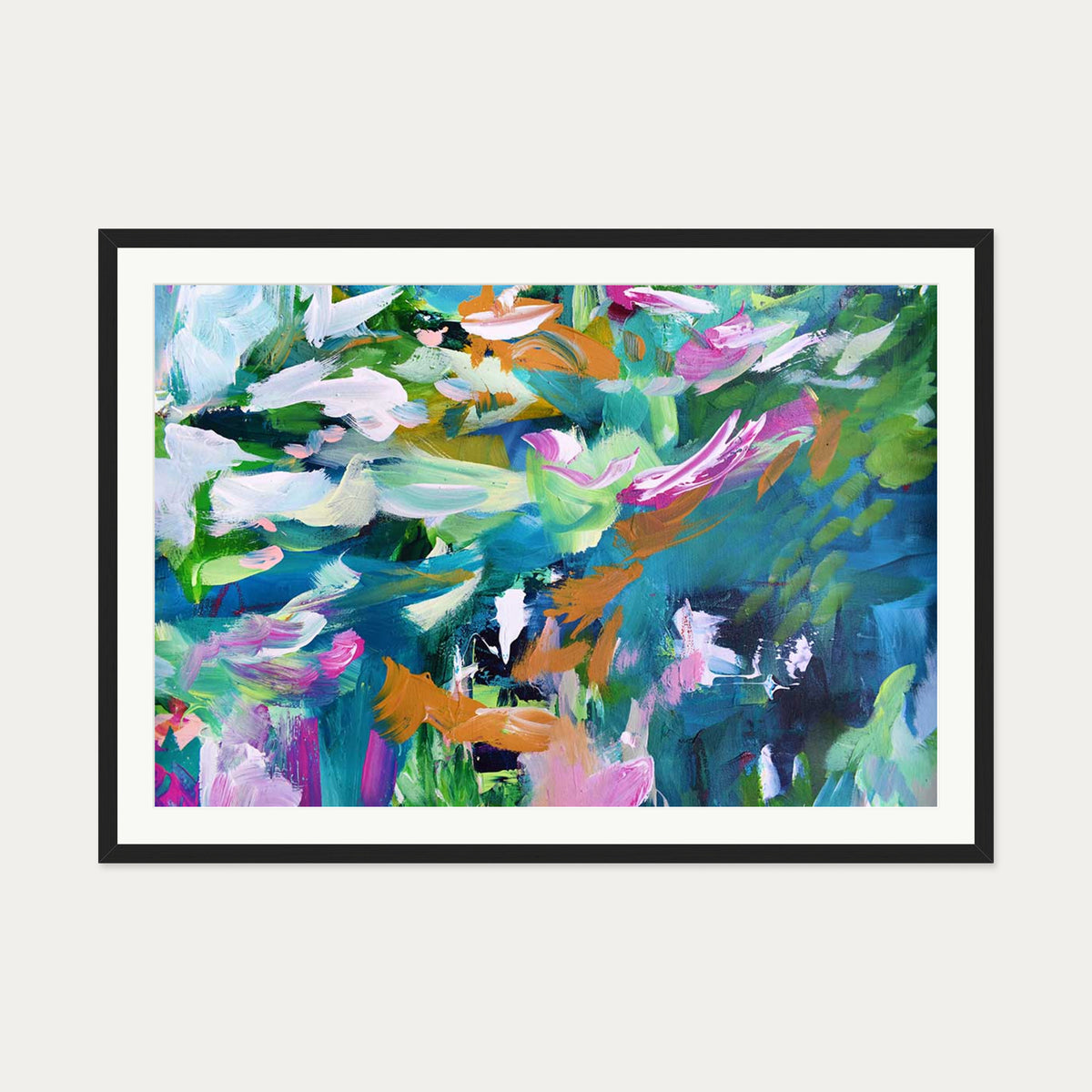 Abstract 147 Art Print — 70 x 100 cm — Black Frame