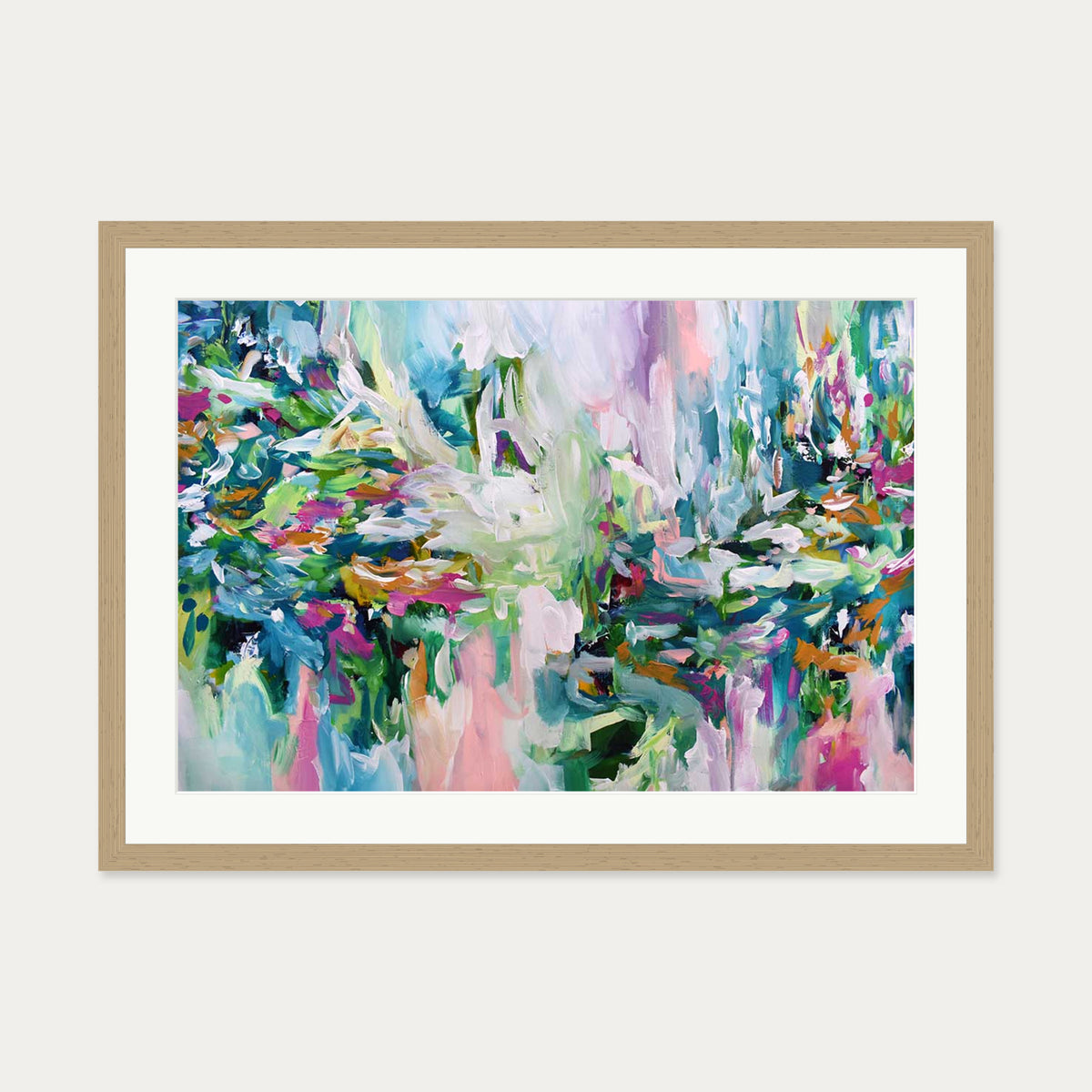 Abstract 149 Art Print — 50 x 70 cm — Oak Frame