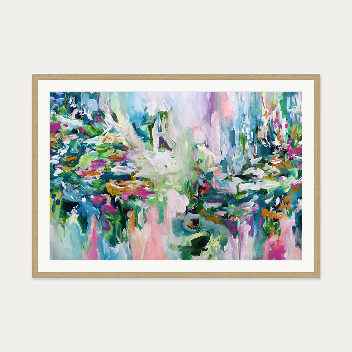 Abstract 149 Art Print — 70 x 100 cm — Oak Frame