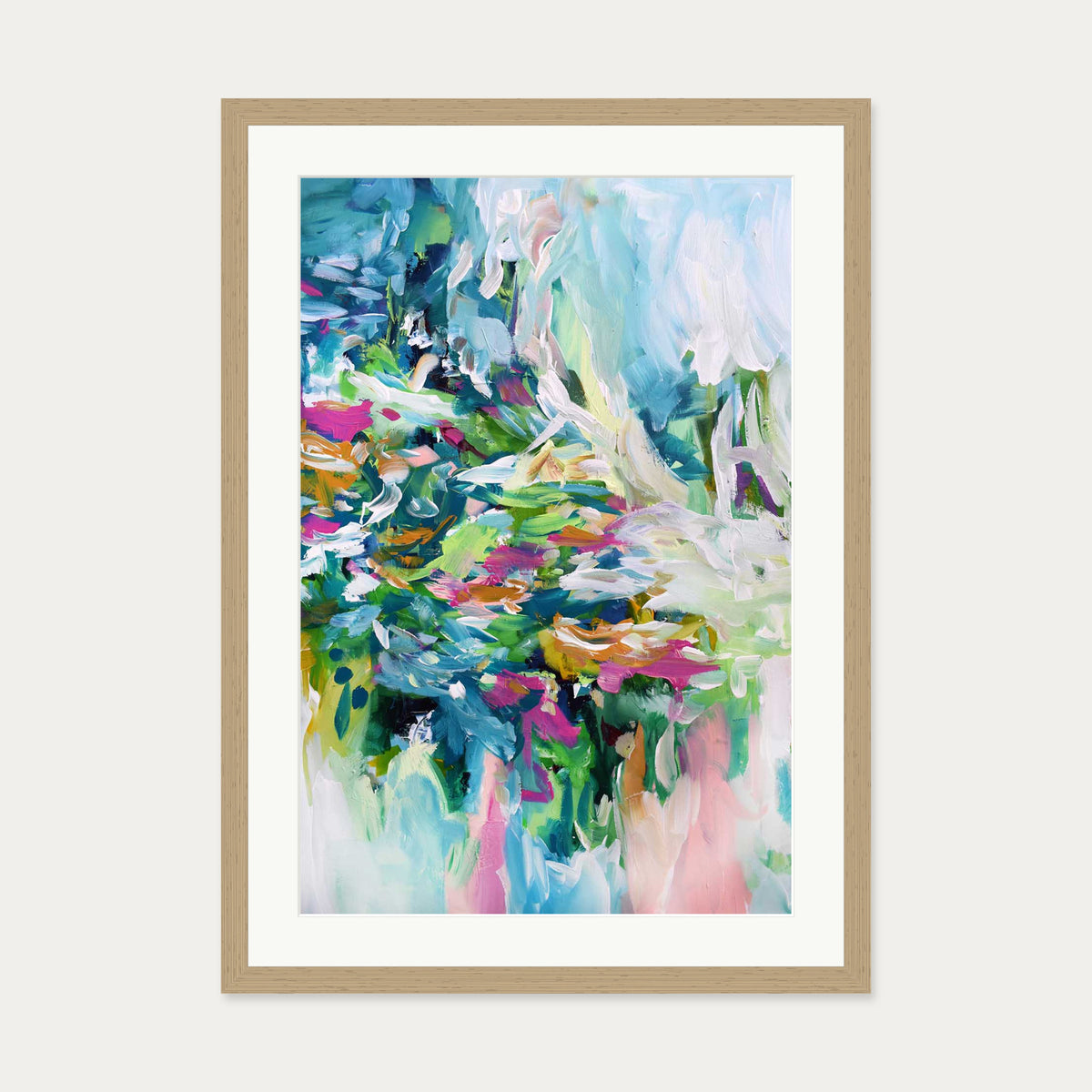 Abstract 150 Art Print — 50 x 70 cm — Oak Frame