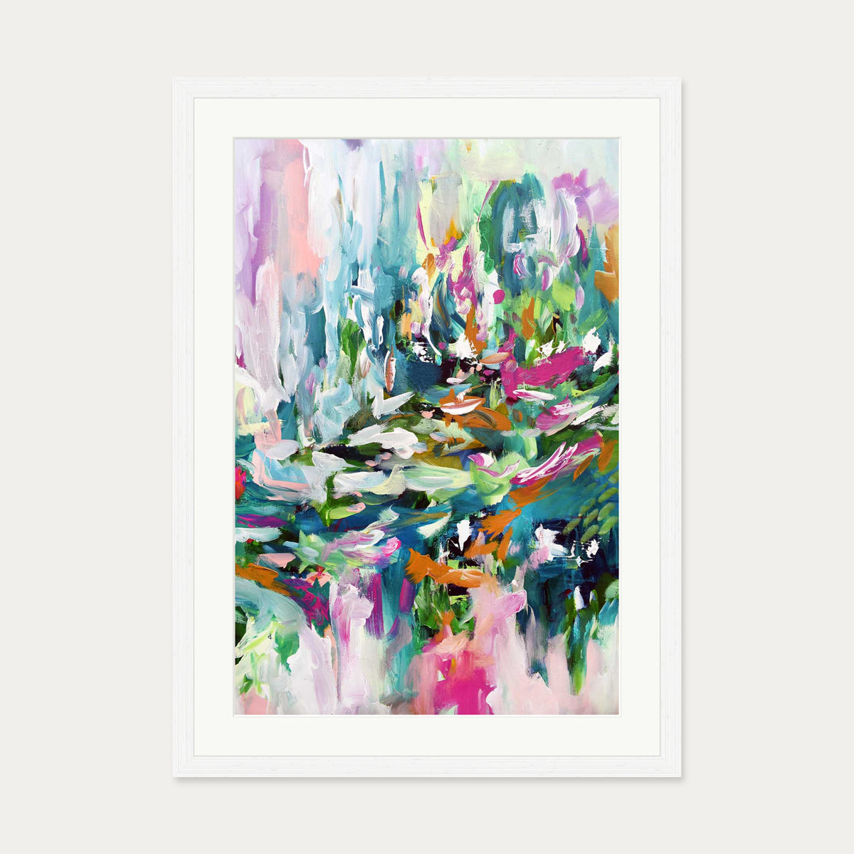 Abstract 151 Art Print — 50 x 70 cm — White Frame