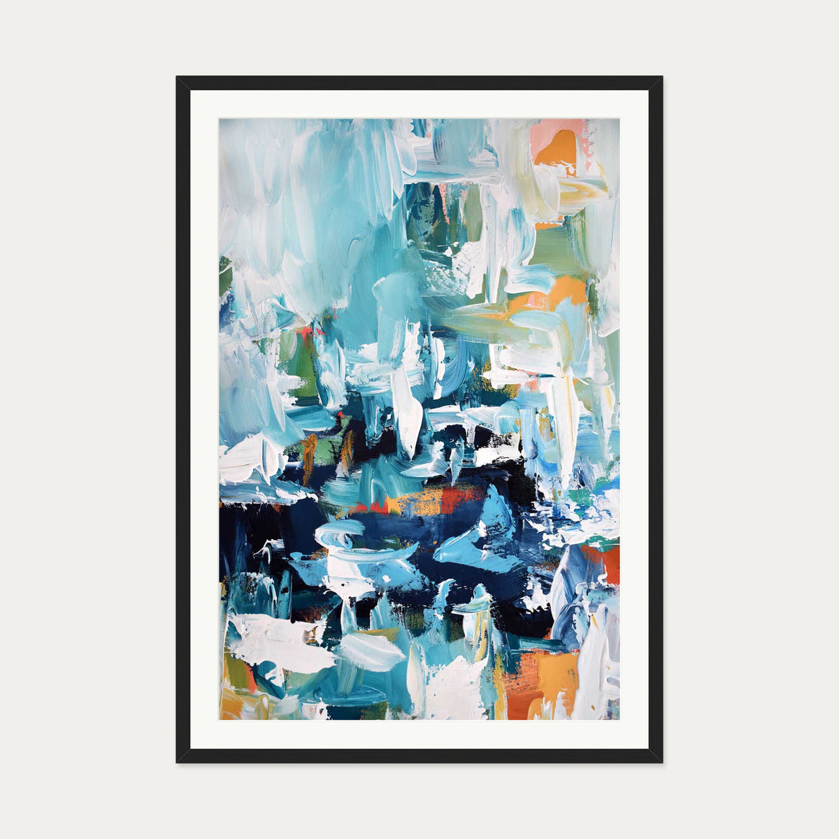 Abstract 152 Art Print — 70 x 100 cm — Black Frame