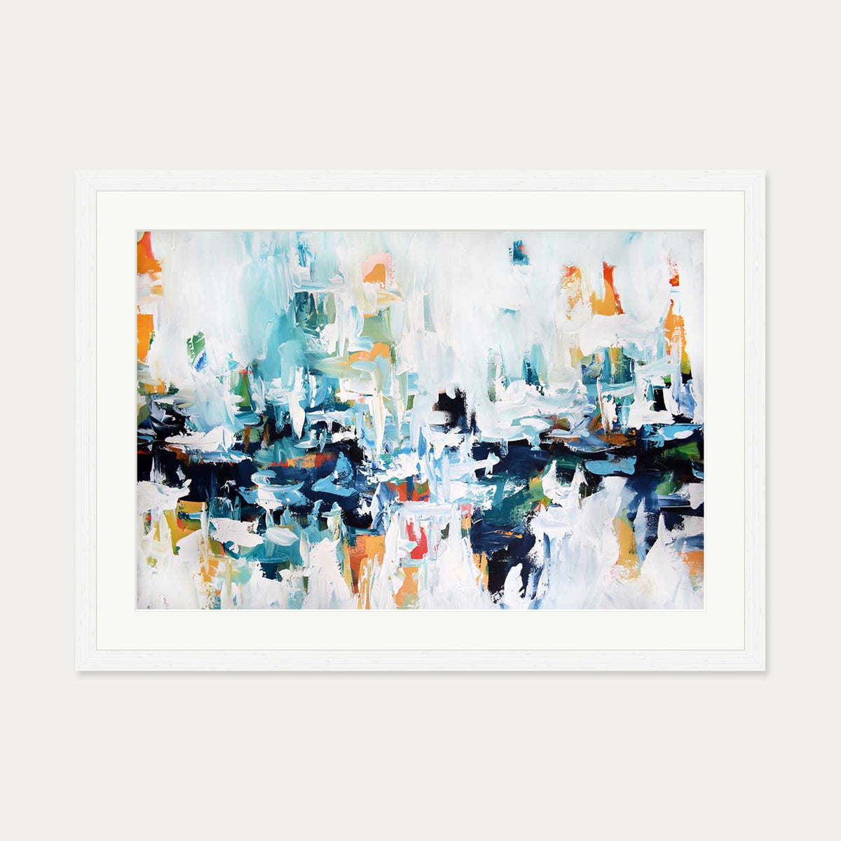 Abstract 153 Art Print — 50 x 70 cm — White Frame
