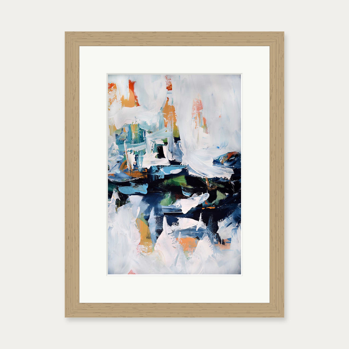 Abstract 155 Art Print — 30 x 40 cm — Oak Frame