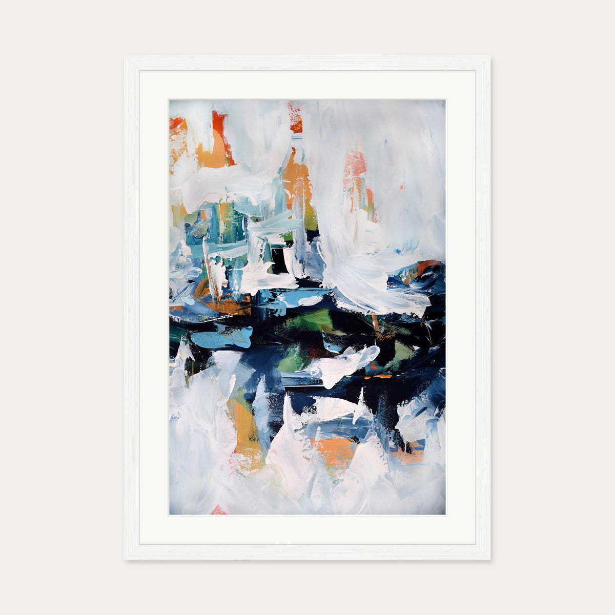 Abstract 155 Art Print — 50 x 70 cm — White Frame