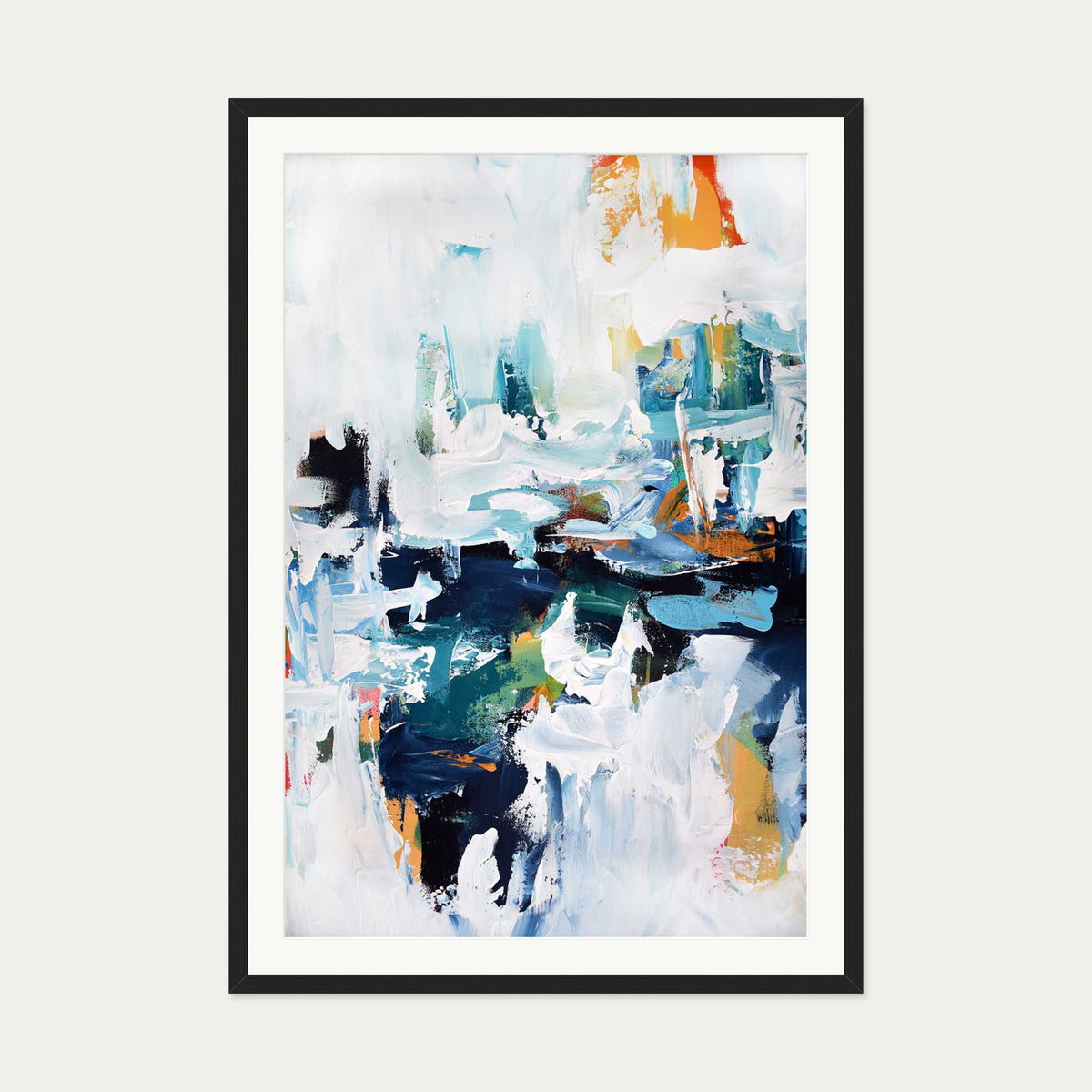 Abstract 156 Art Print — 70 x 100 cm — Black Frame