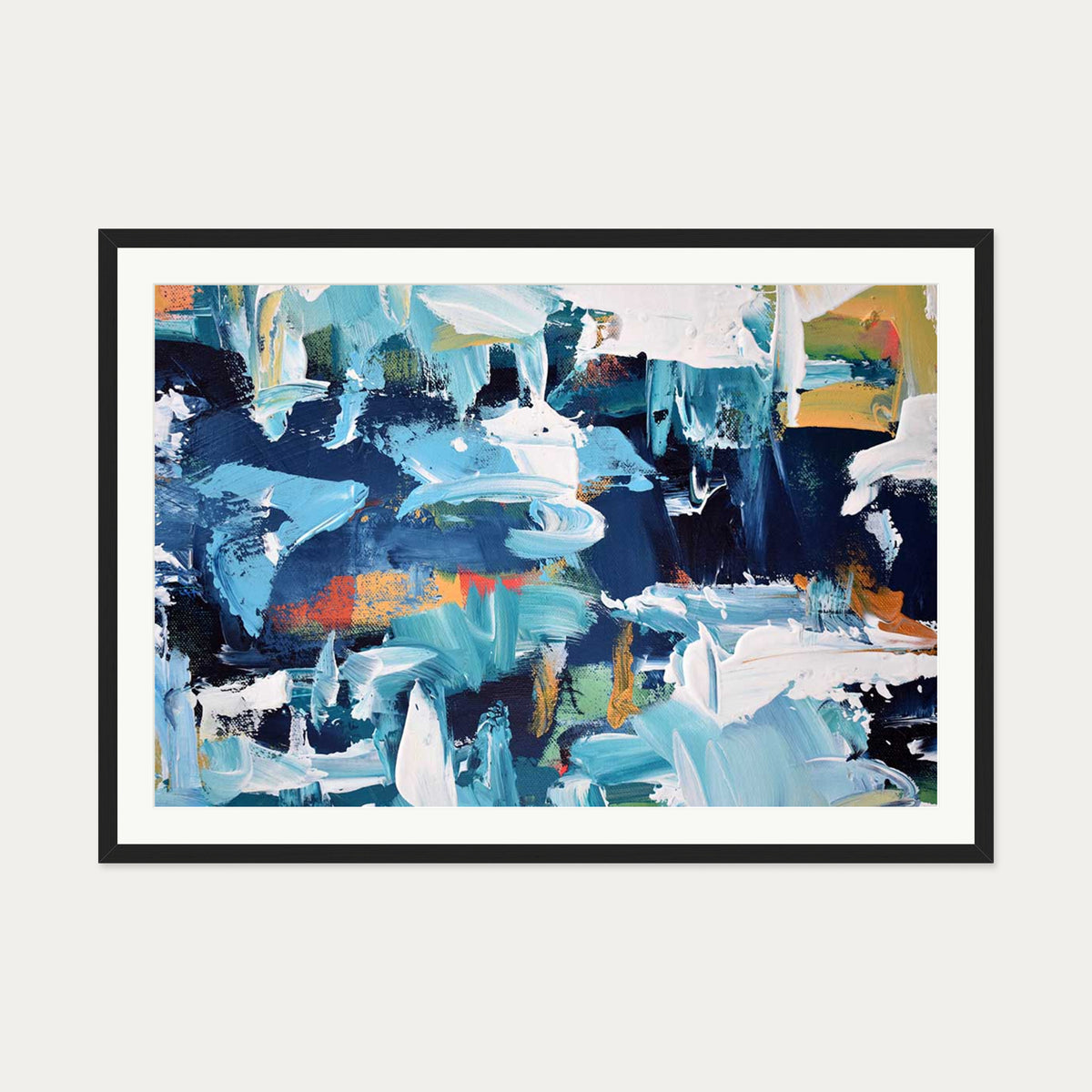Abstract 157 Art Print — 70 x 100 cm — Black Frame