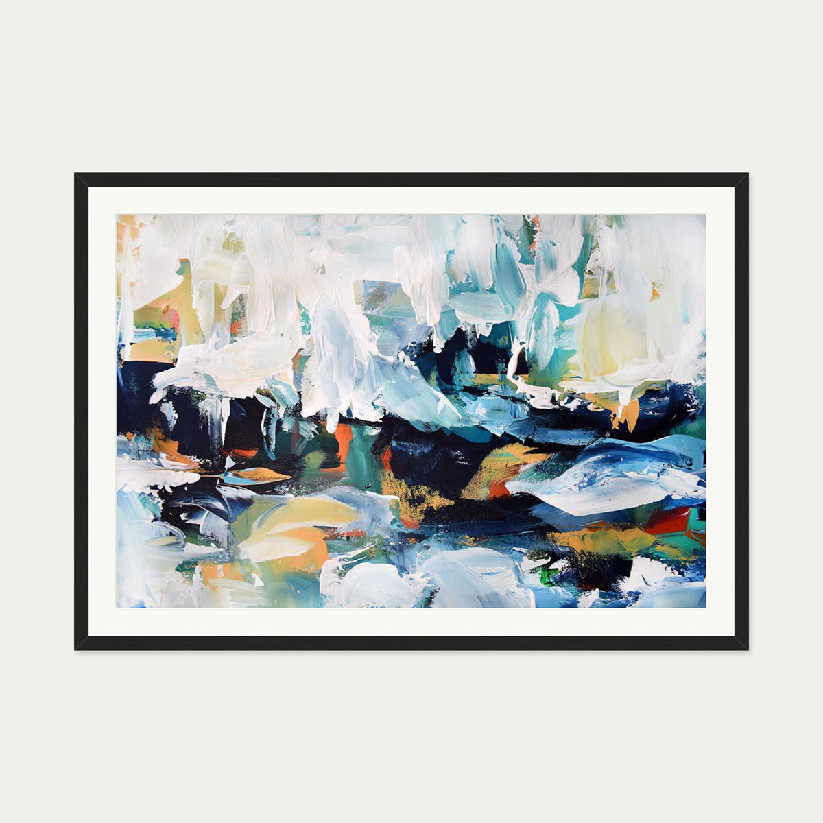 Abstract 159 Art Print — 70 x 100 cm — Black Frame