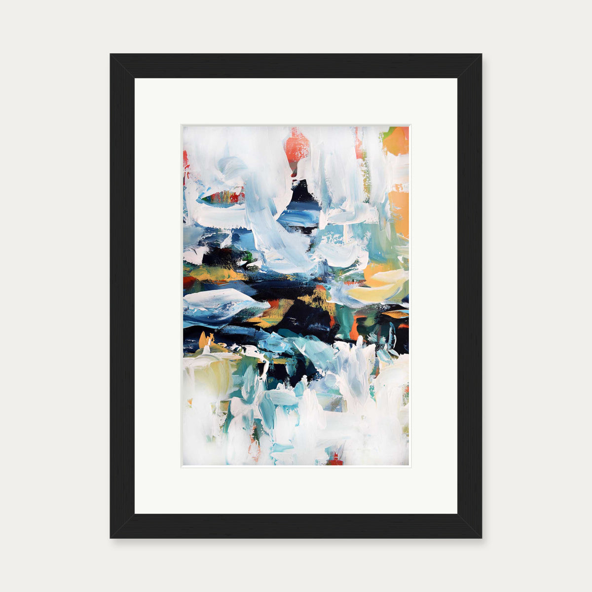 Abstract 160 Art Print — 30 x 40 cm — Black Frame