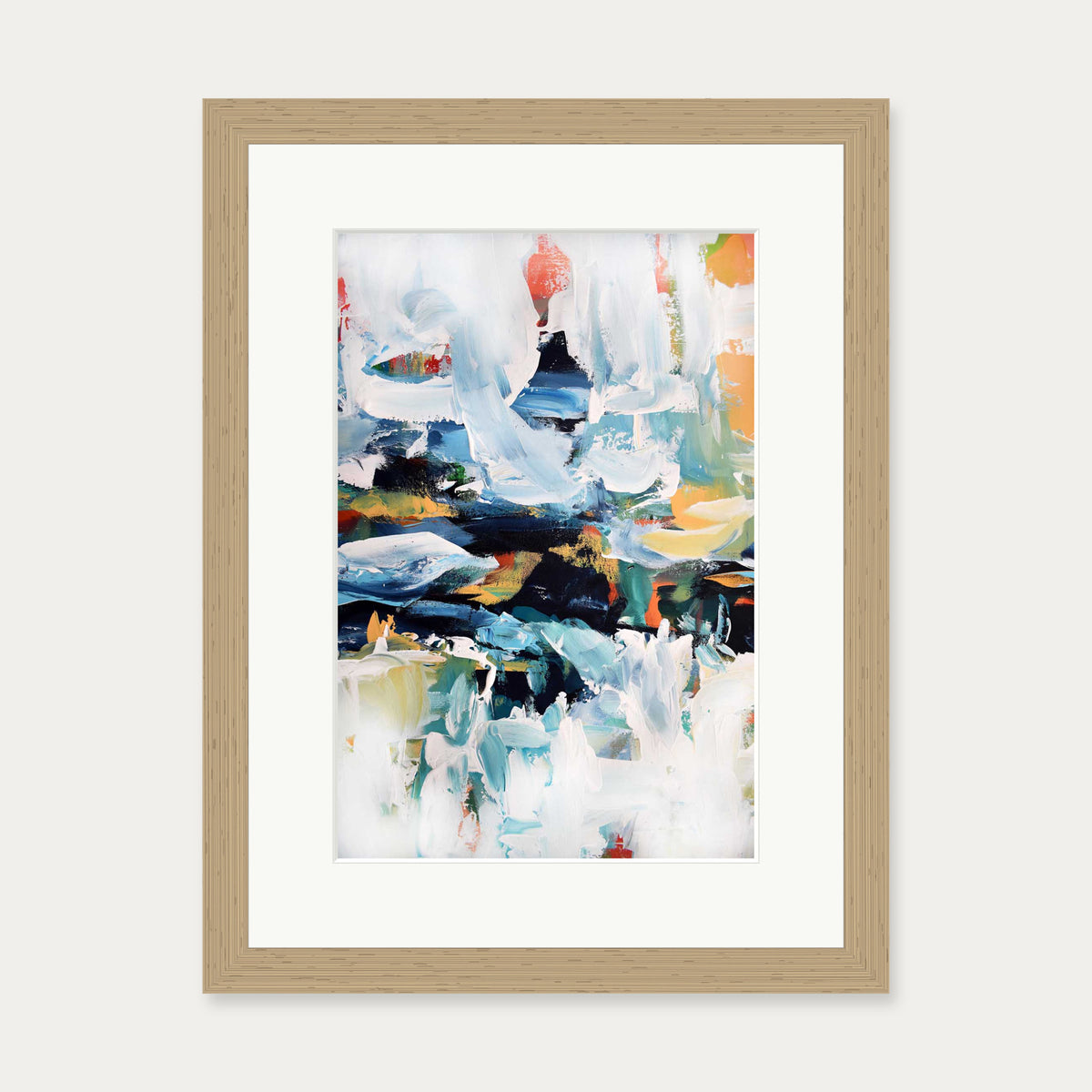 Abstract 160 Art Print — 30 x 40 cm — Oak Frame