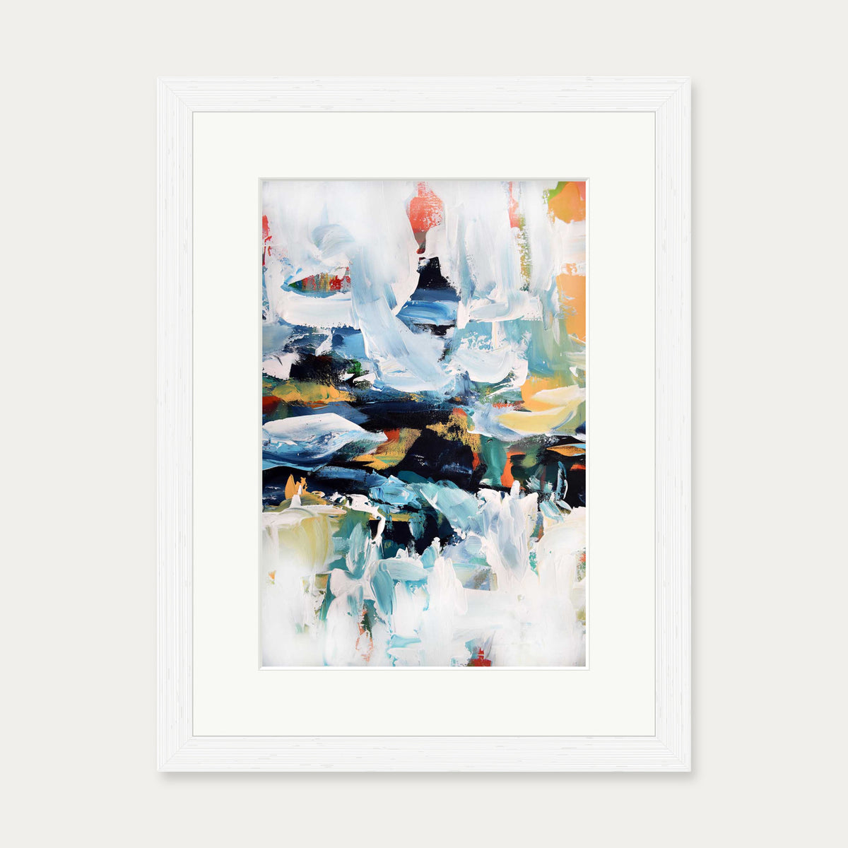 Abstract 160 Art Print — 30 x 40 cm — White Frame