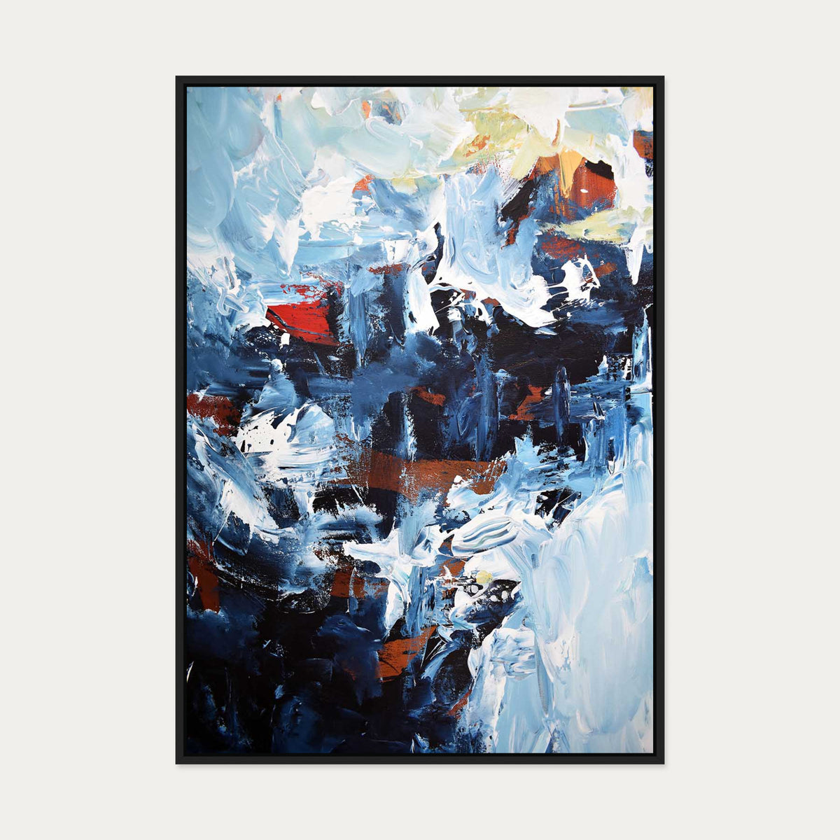 Abstract 162 Canvas Art — 70 x 100 cm — Black Frame