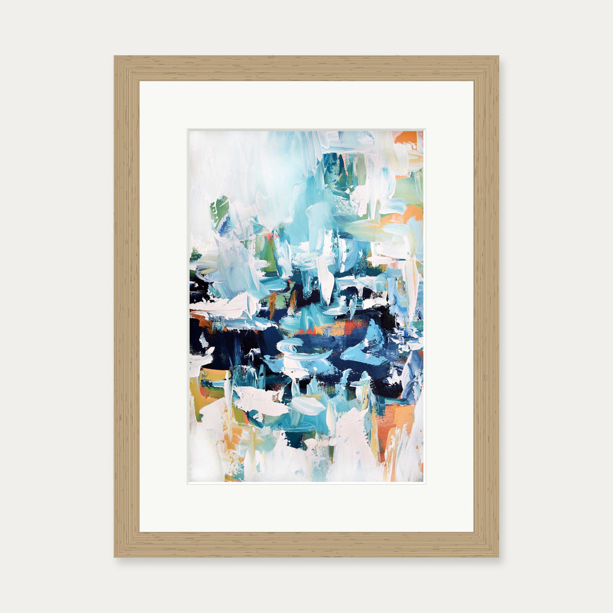Abstract 161 Art Print — 30 x 40 cm — Oak Frame