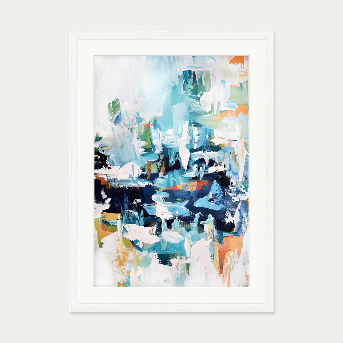 Abstract 161 Art Print — 50 x 70 cm — White Frame