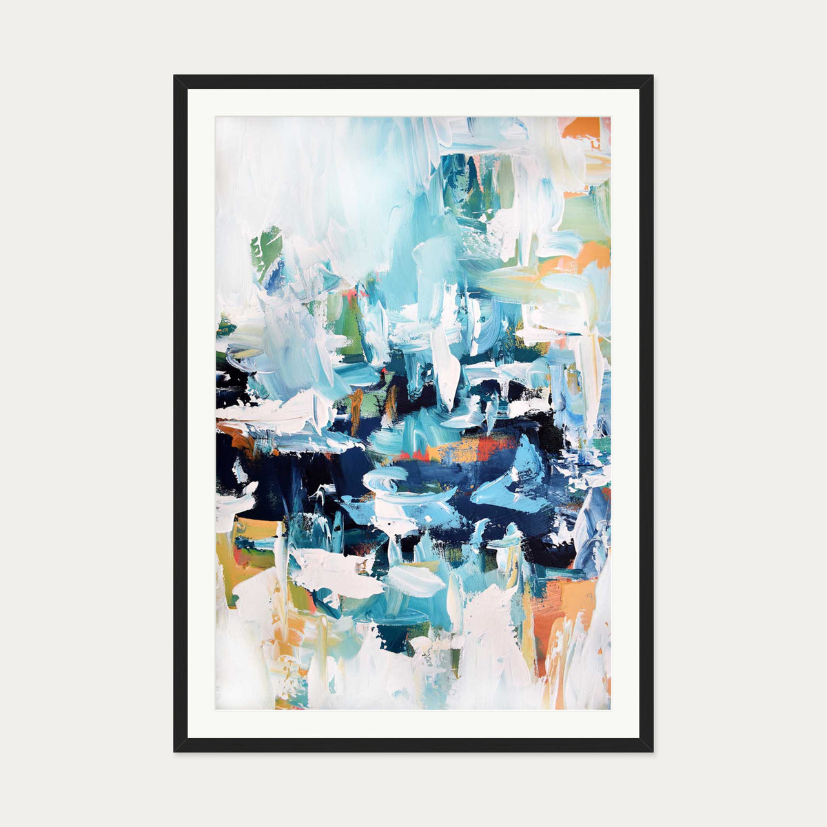 Abstract 161 Art Print — 70 x 100 cm — Black Frame