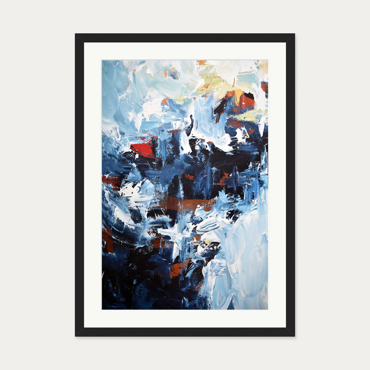 Abstract 162 Art Print — 50 x 70 cm — Black Frame