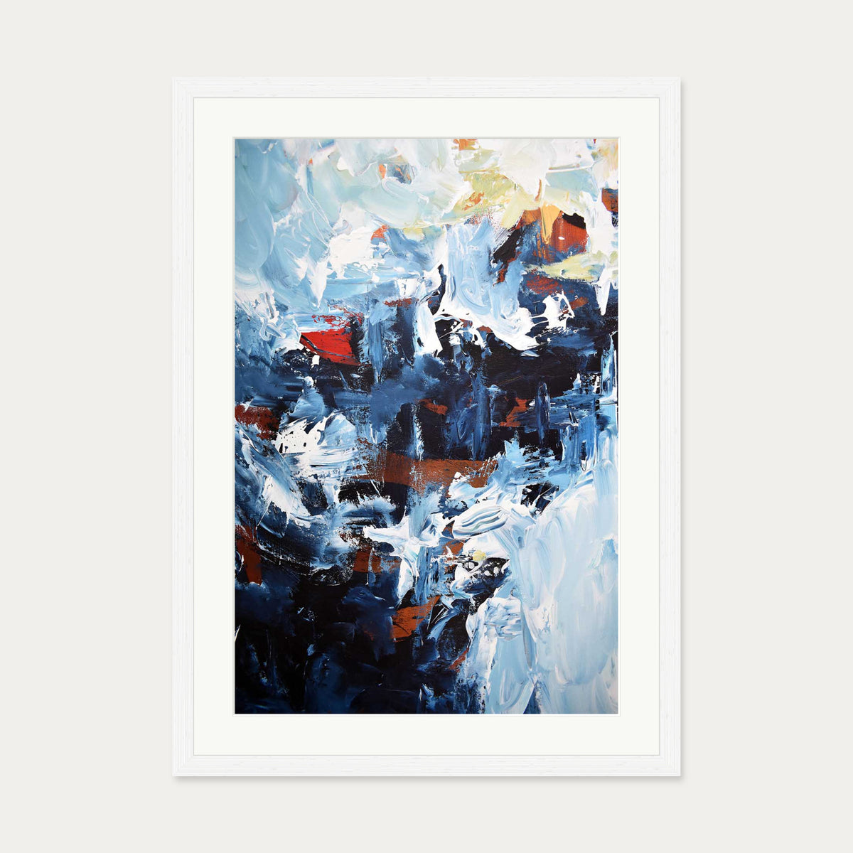 Abstract 162 Art Print — 50 x 70 cm — White Frame