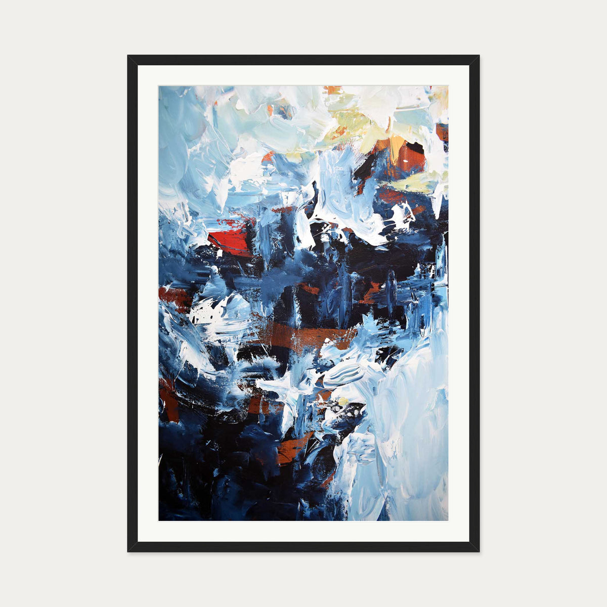 Abstract 162 Art Print — 70 x 100 cm — Black Frame
