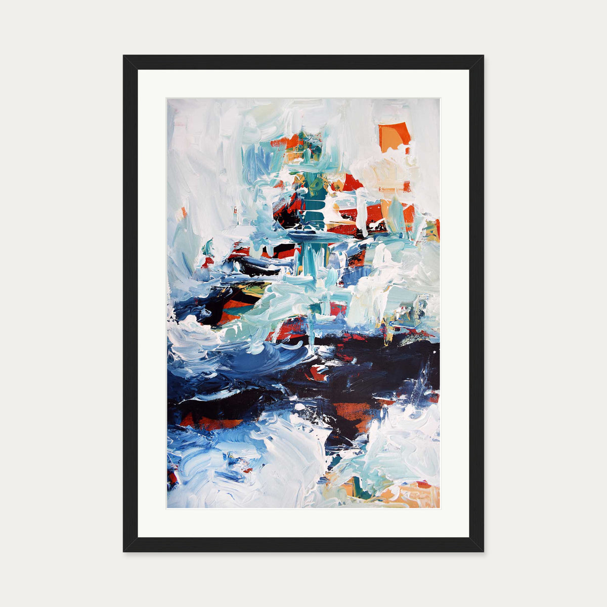 Abstract 163 Art Print — 50 x 70 cm — Black Frame