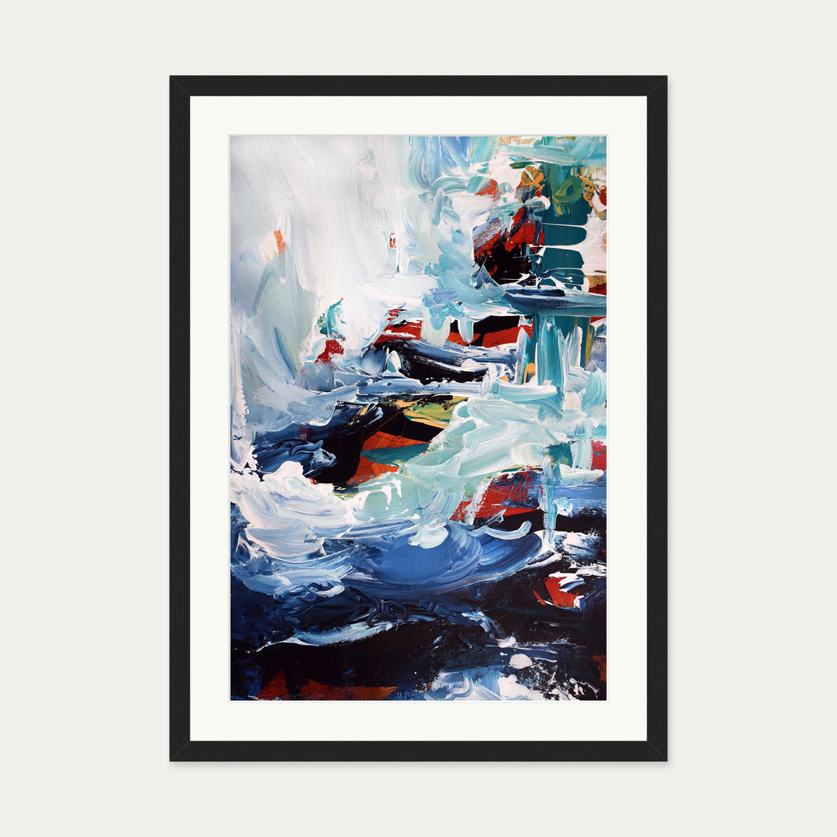 Abstract 164 Art Print — 50 x 70 cm — Black Frame