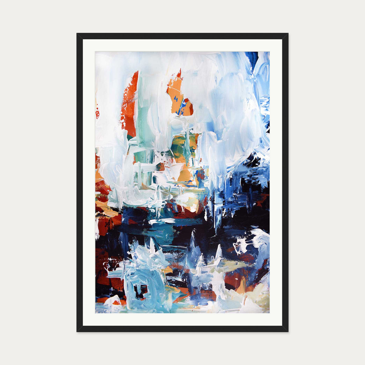 Abstract 165 Art Print — 70 x 100 cm — Black Frame