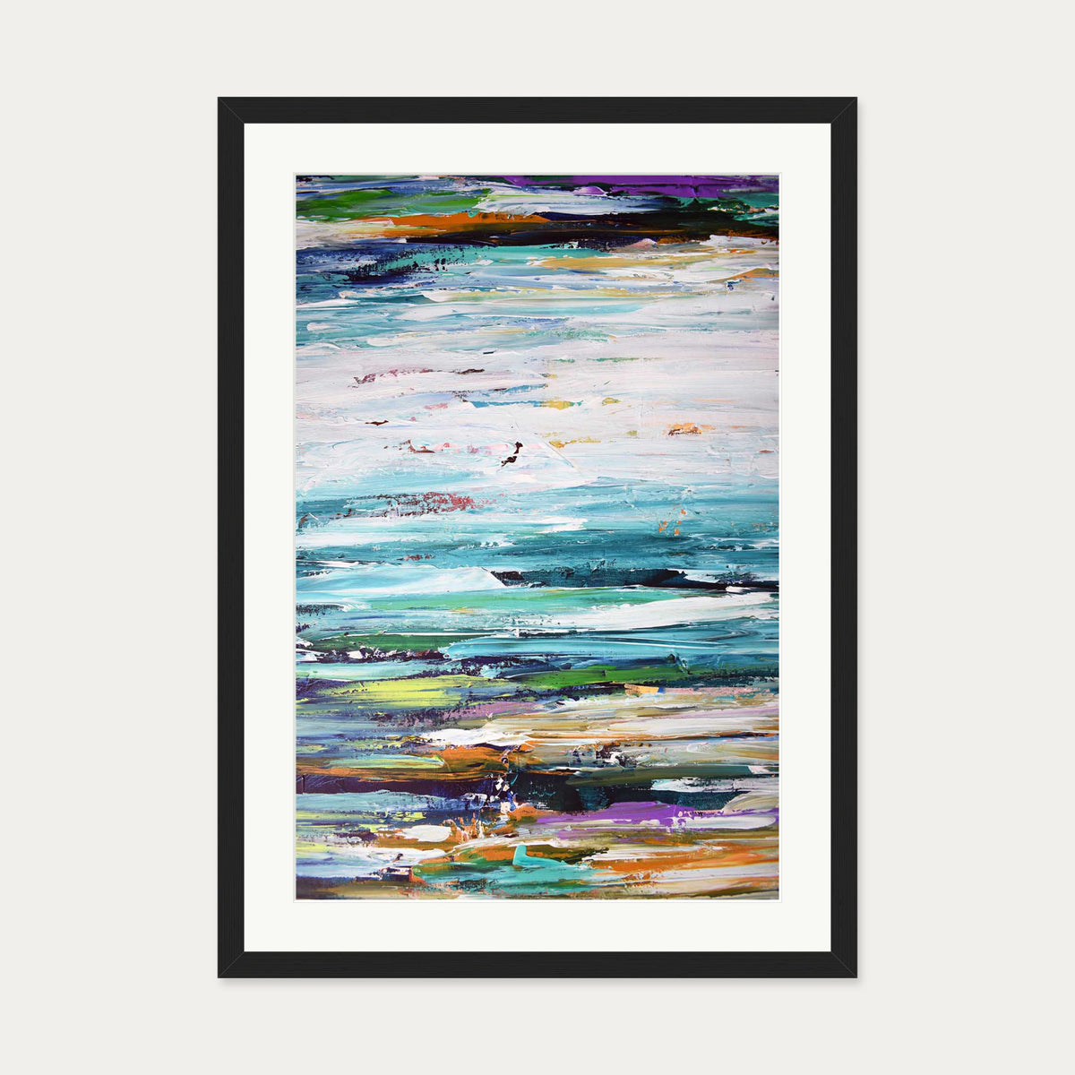 Abstract 166 Art Print — 50 x 70 cm — Black Frame