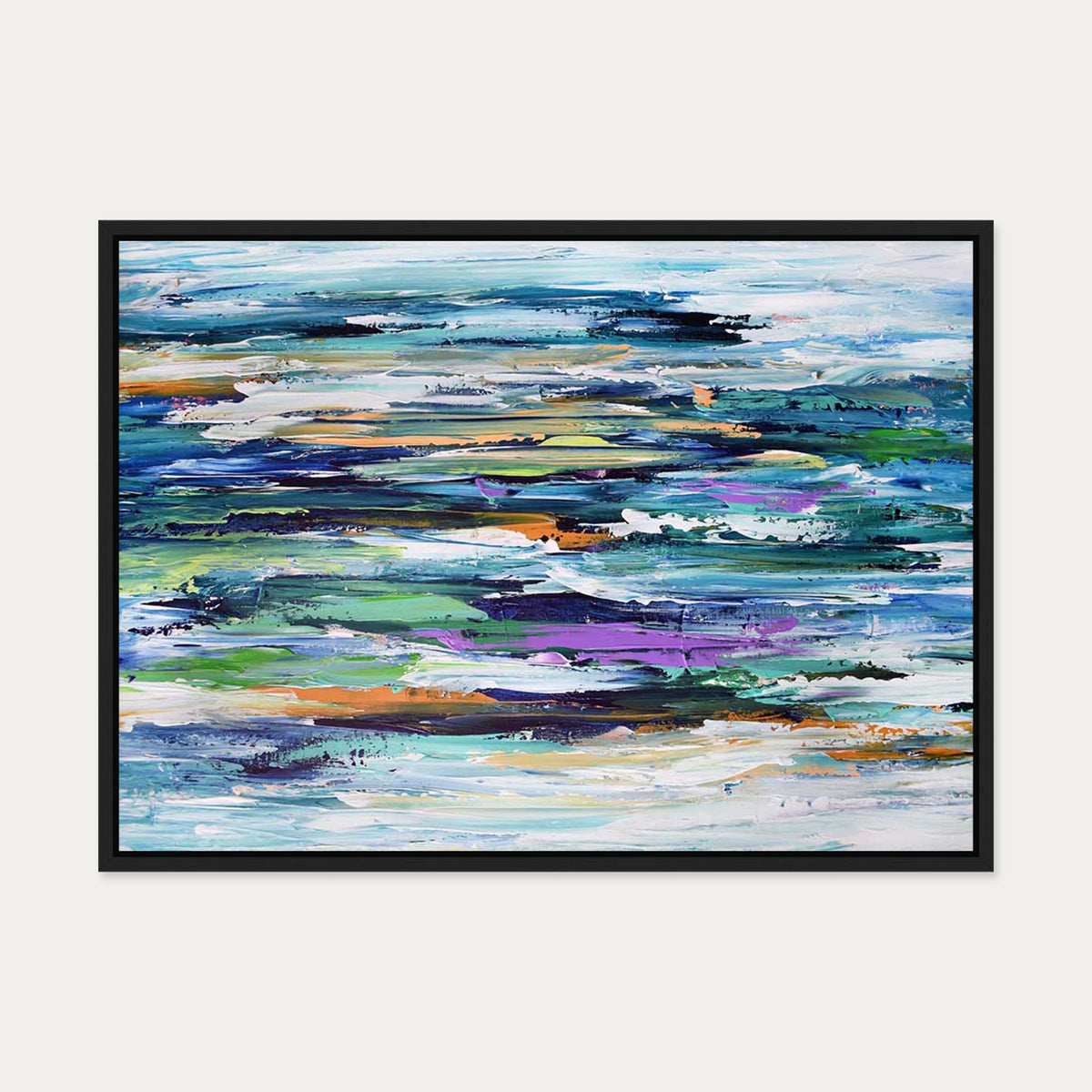Abstract 167 Canvas Art — 50 x 70 cm — Black Frame
