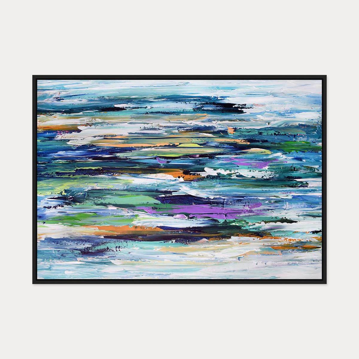 Abstract 167 Canvas Art — 70 x 100 cm — Black Frame