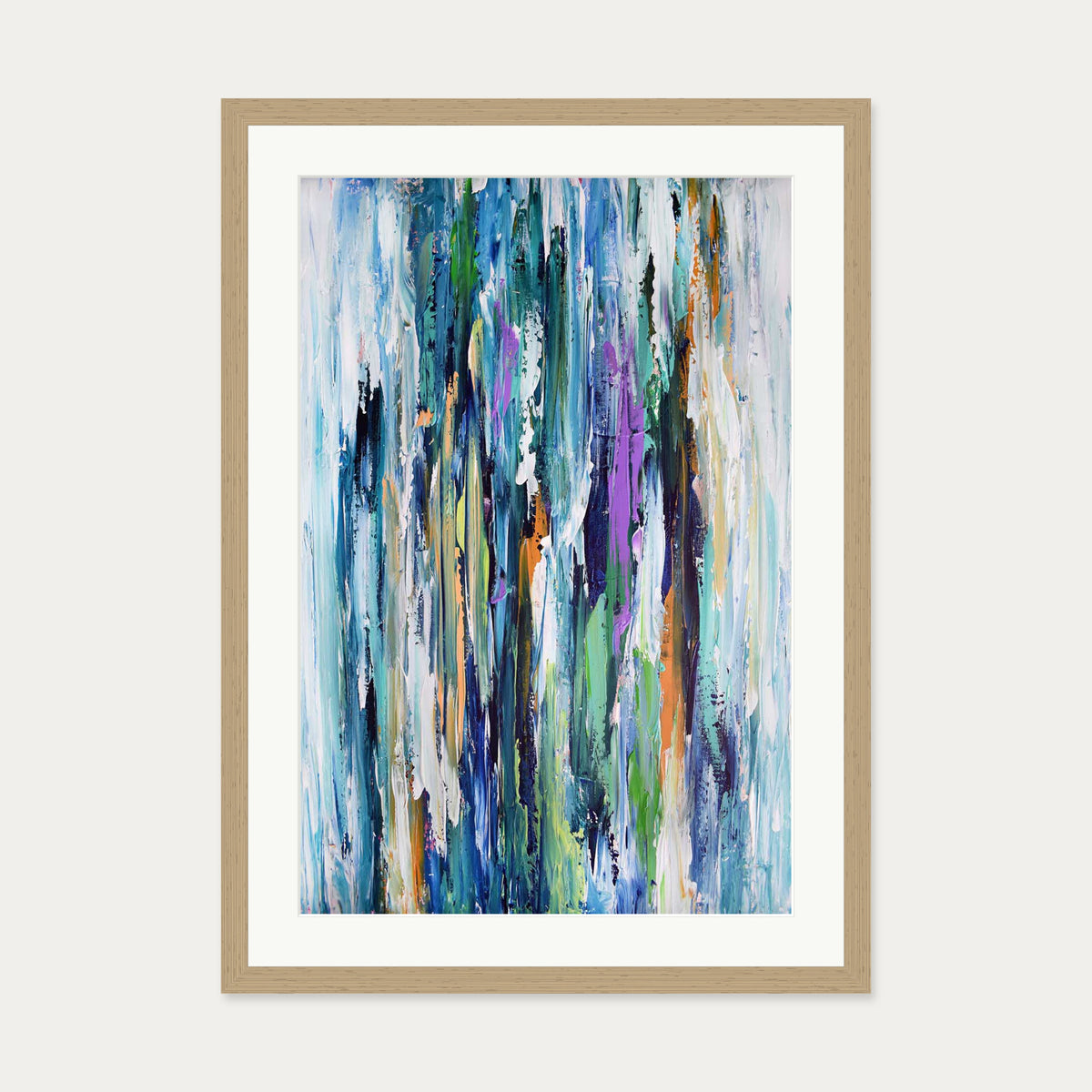 Abstract 167 Art Print — 50 x 70 cm — Oak Frame