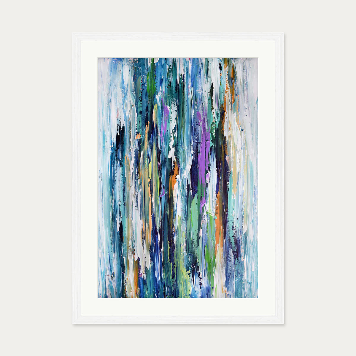 Abstract 167 Art Print — 50 x 70 cm — White Frame