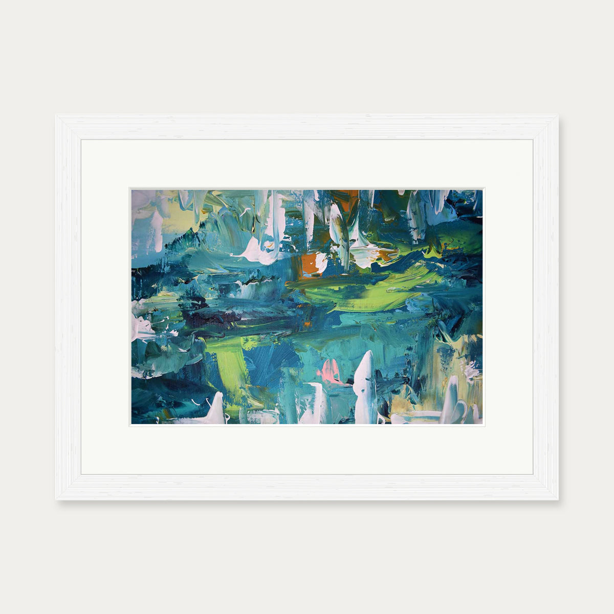 Abstract 168 Art Print — 30 x 40 cm — White Frame