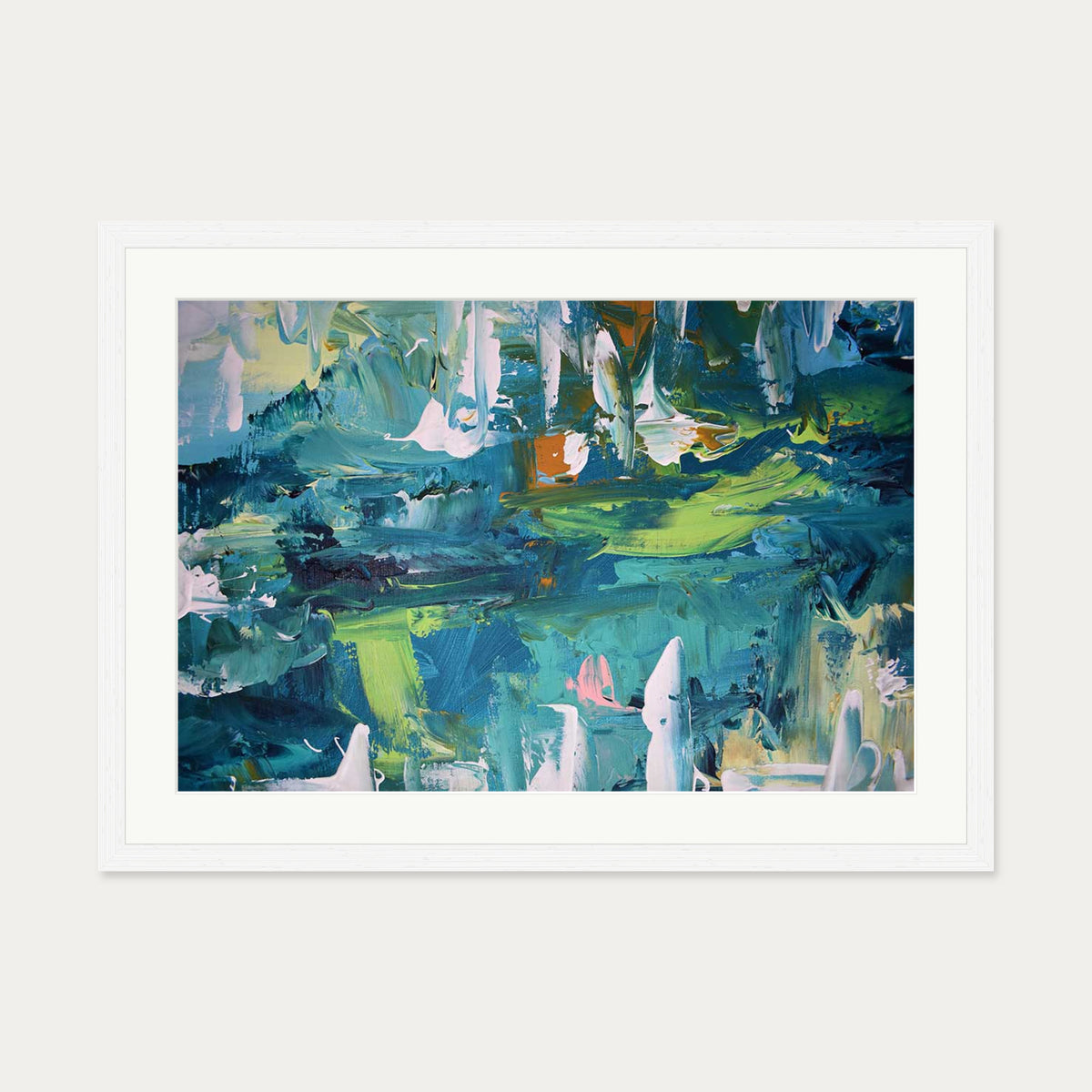 Abstract 168 Art Print — 50 x 70 cm — White Frame