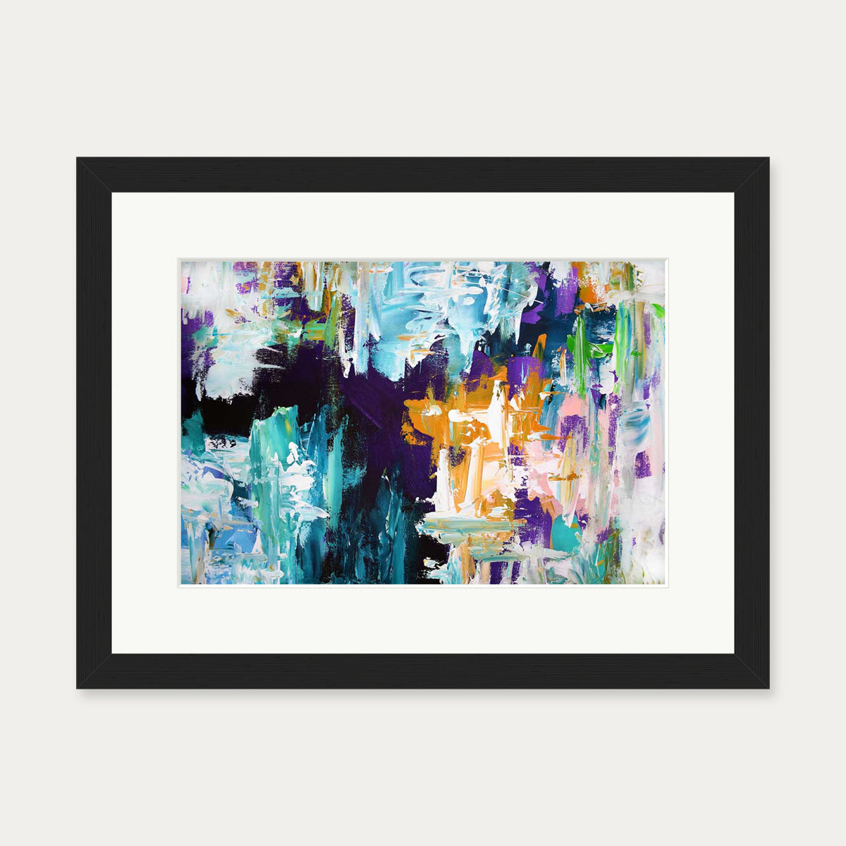 Abstract 169 Art Print — 30 x 40 cm — Black Frame