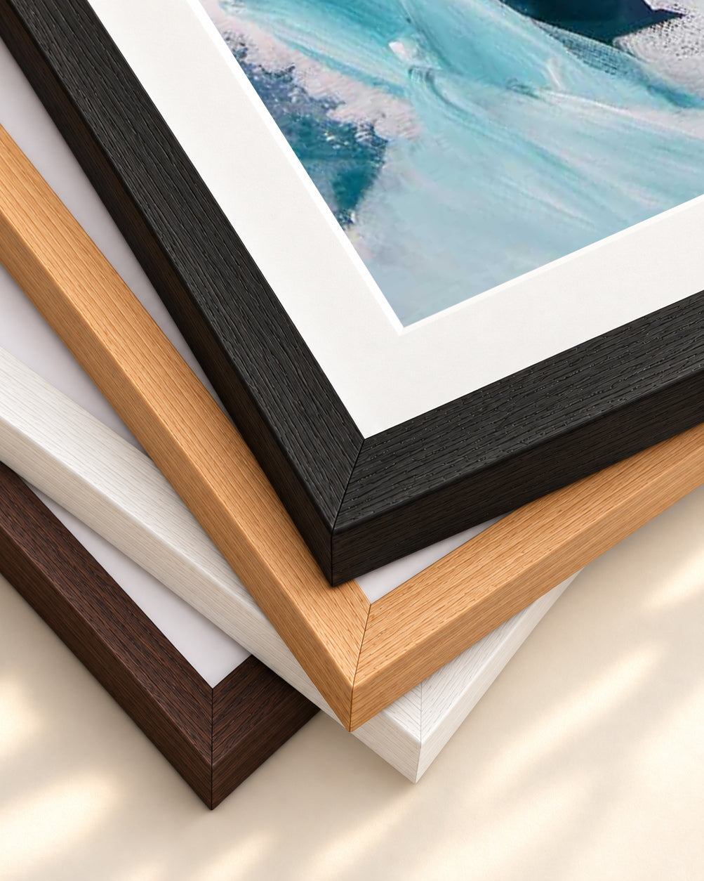 Abstract 171 Art Print — framed print corner with 5 cm mount and bevel