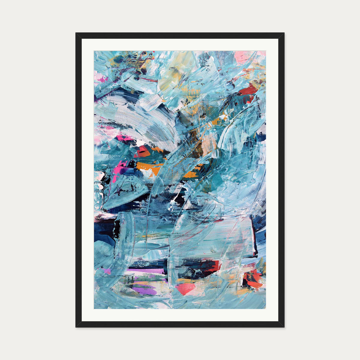 Abstract 172 Art Print — 70 x 100 cm — Black Frame