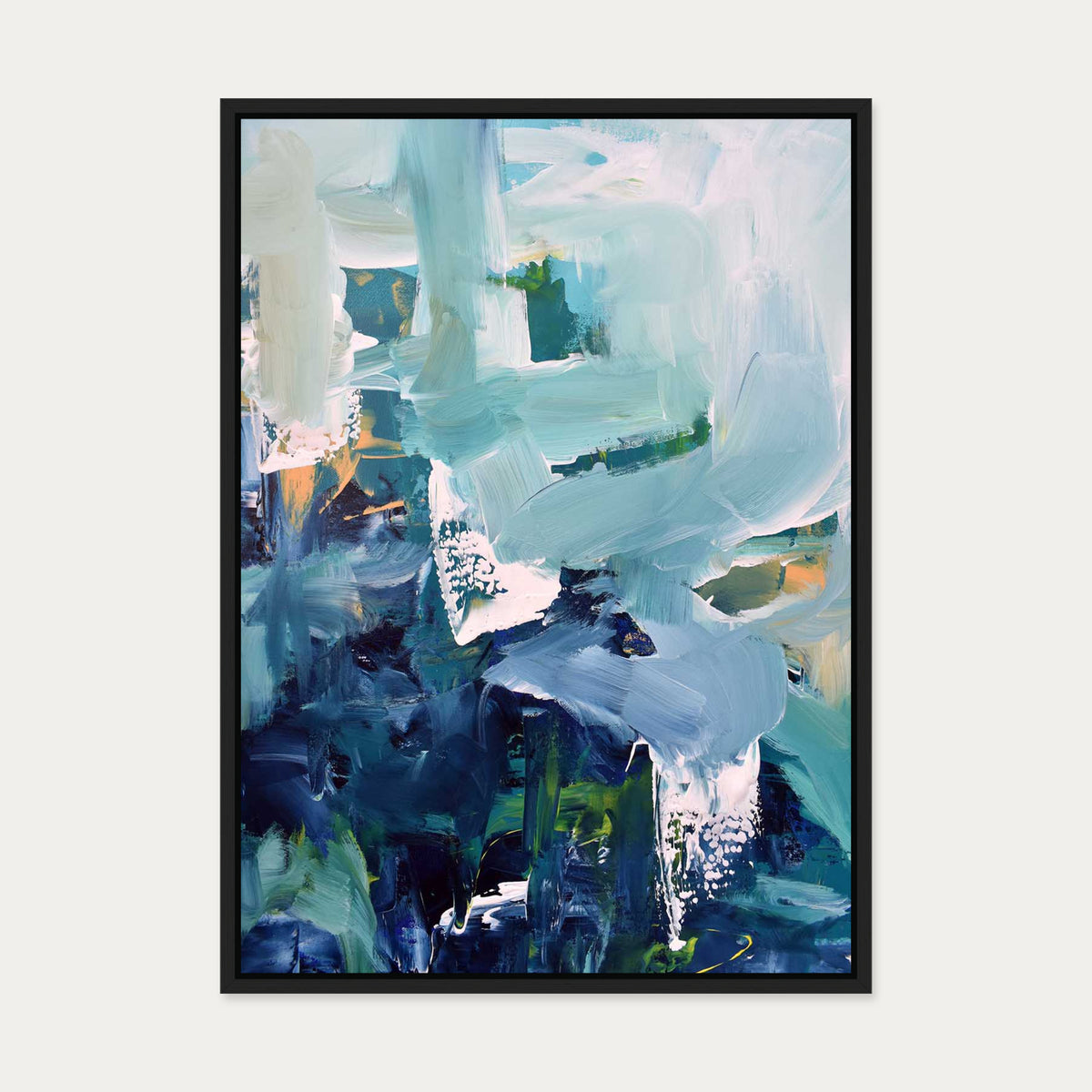 Abstract 174 Canvas Art — 50 x 70 cm — Black Frame