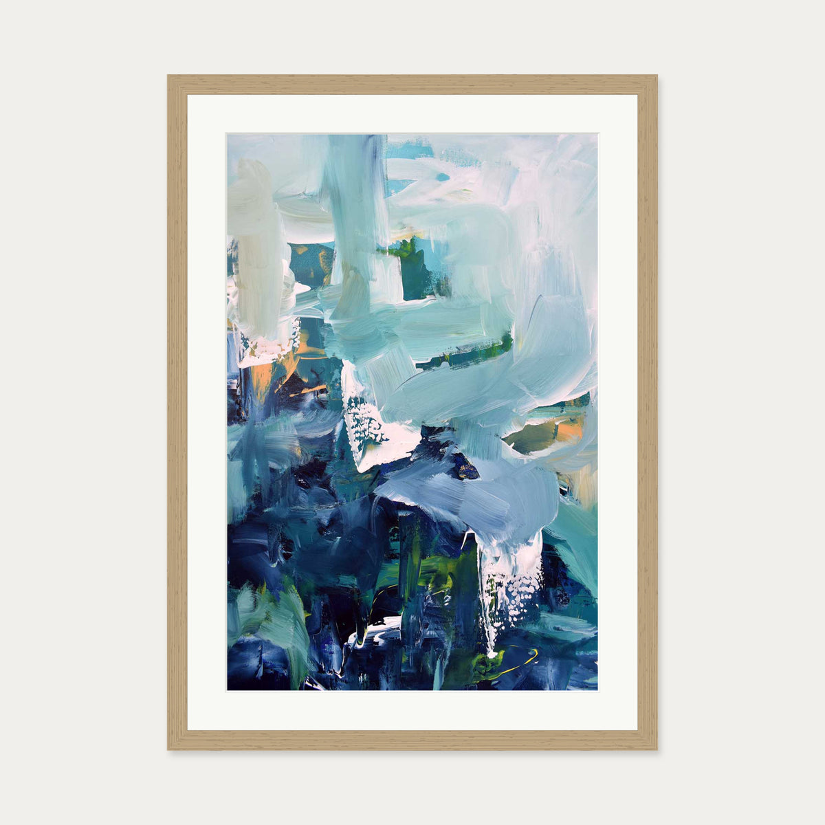 Abstract 174 Art Print — 50 x 70 cm — Oak Frame
