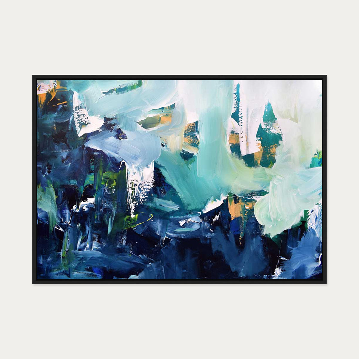 Abstract 176 Canvas Art — 70 x 100 cm — Black Frame