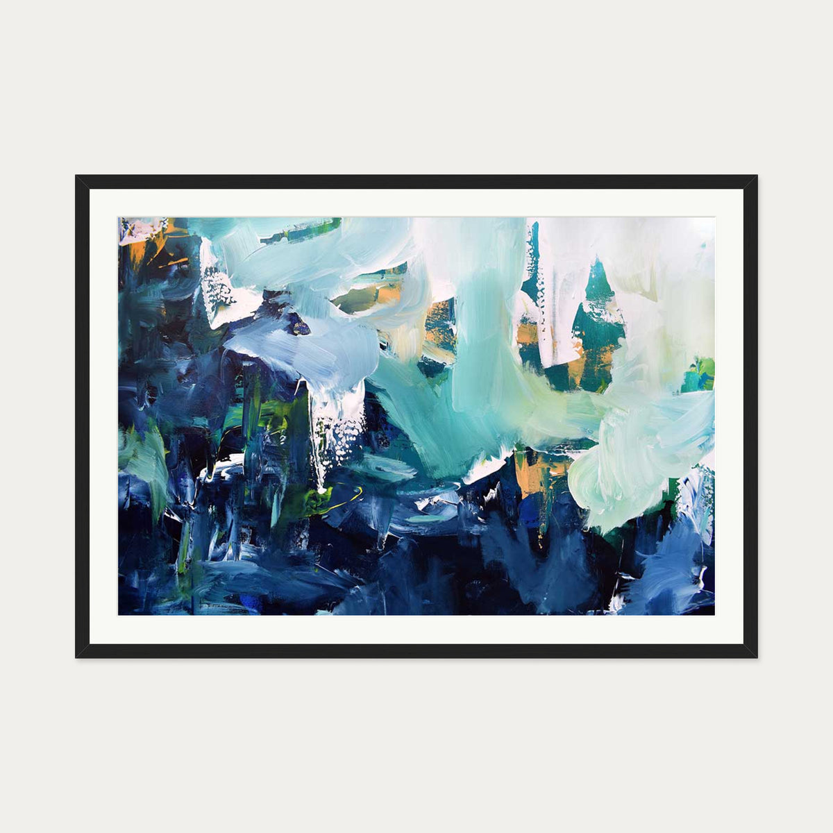 Abstract 176 Art Print — 70 x 100 cm — Black Frame