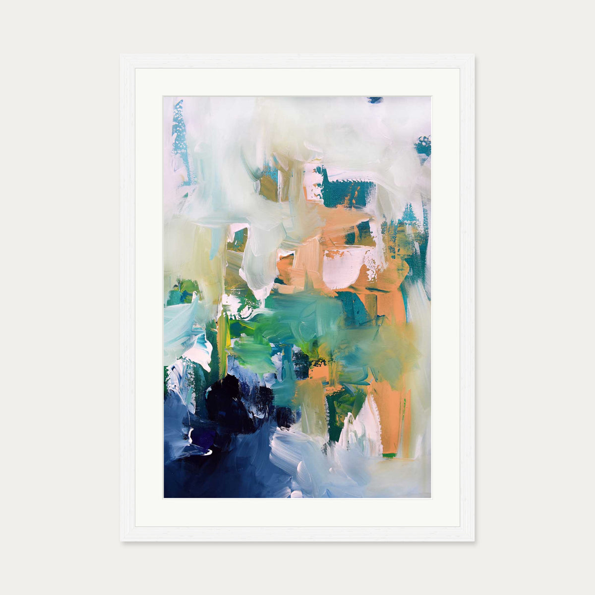 Abstract 177 Art Print — 50 x 70 cm — White Frame