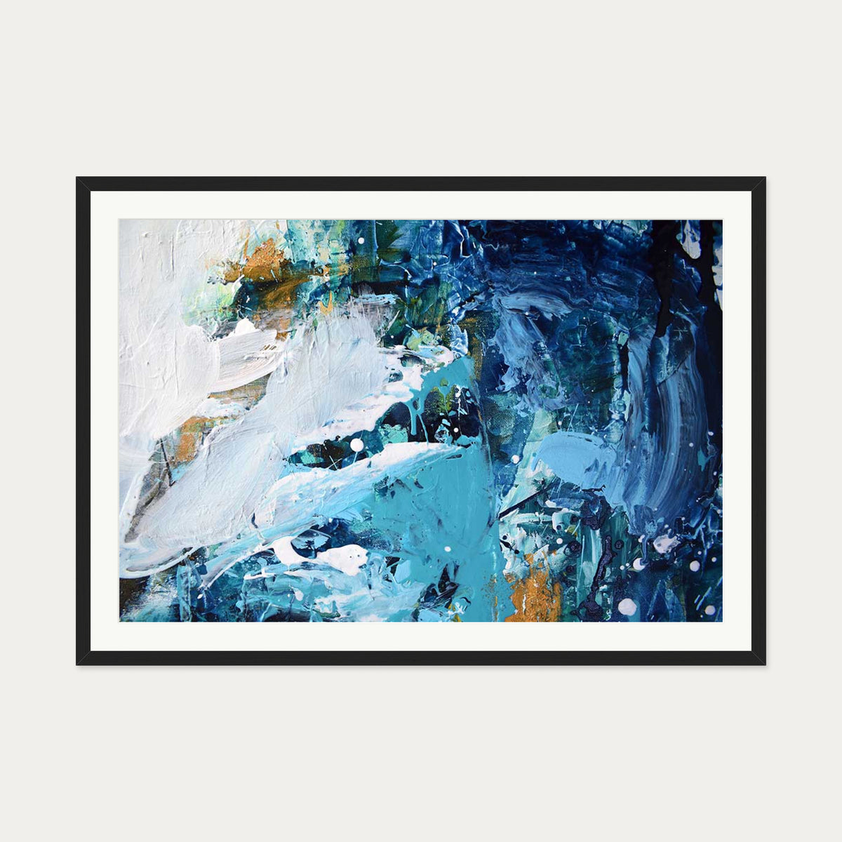 Abstract 178 Art Print — 70 x 100 cm — Black Frame