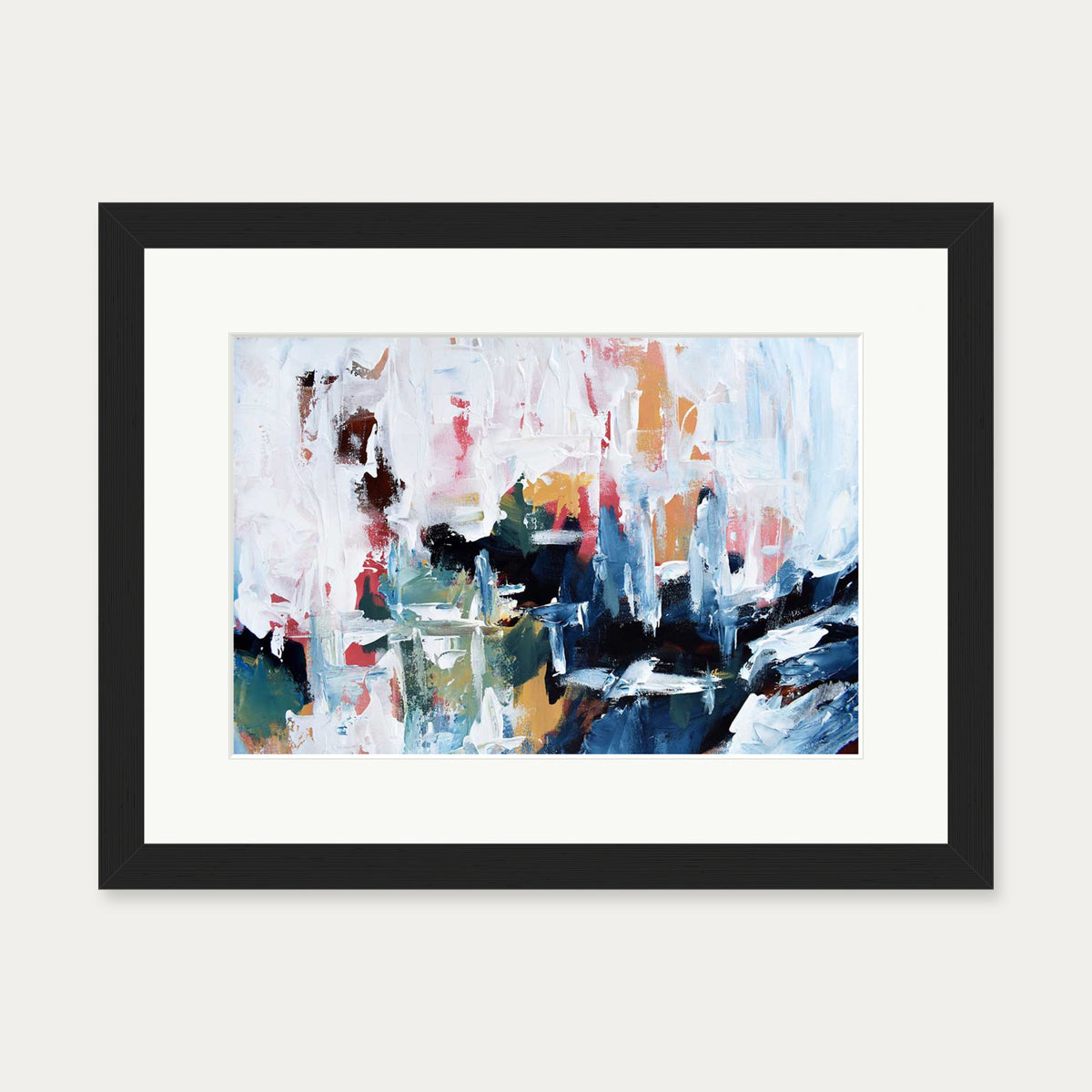 Abstract 182 Art Print — 30 x 40 cm — Black Frame