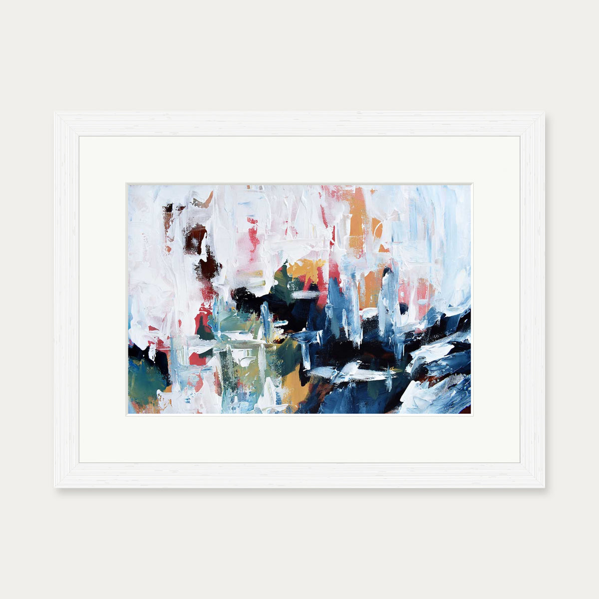 Abstract 182 Art Print — 30 x 40 cm — White Frame