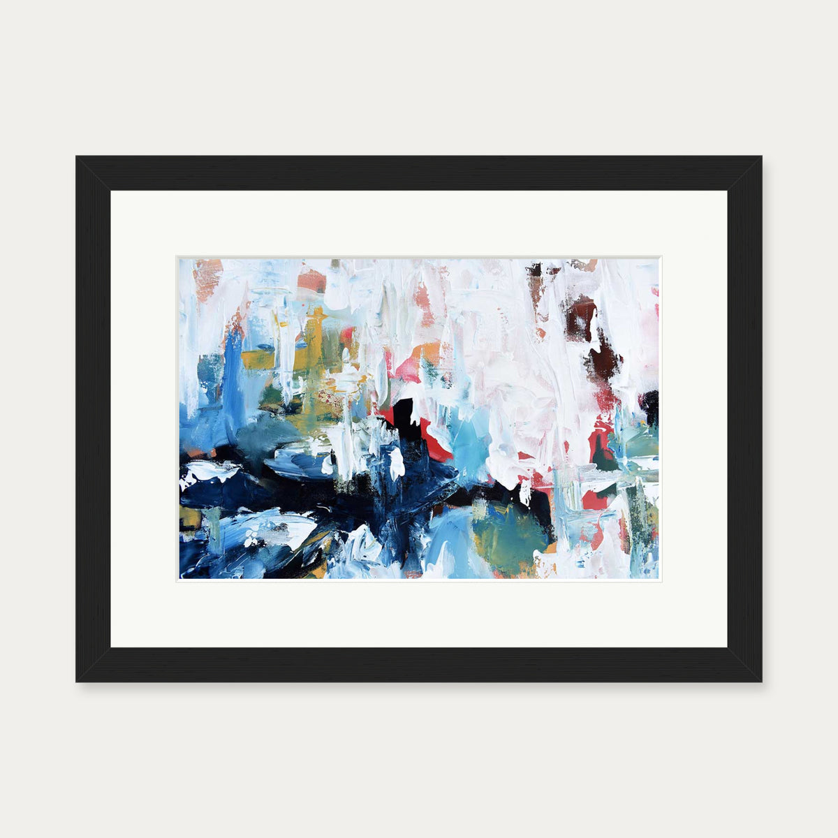 Abstract 183 Art Print — 30 x 40 cm — Black Frame