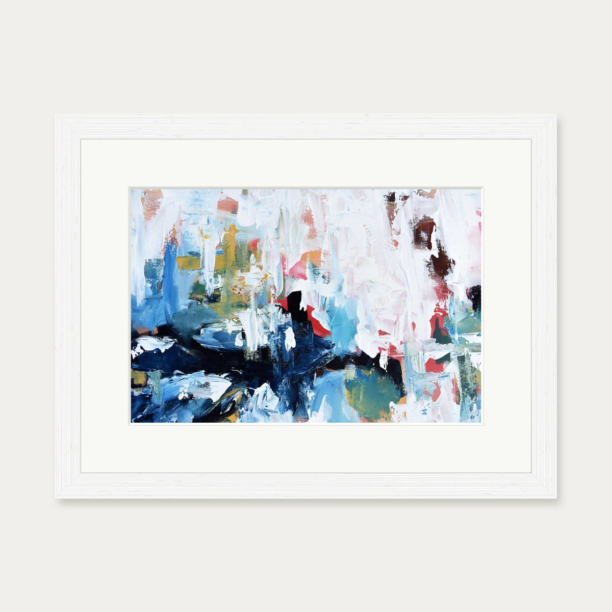 Abstract 183 Art Print — 30 x 40 cm — White Frame