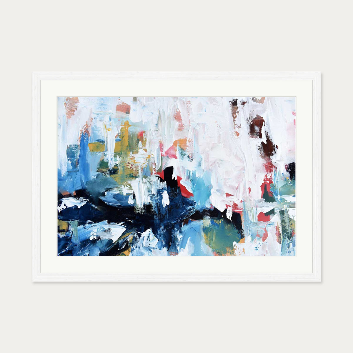 Abstract 183 Art Print — 50 x 70 cm — White Frame