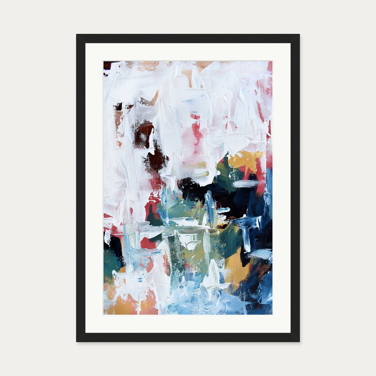 Abstract 184 Art Print — 50 x 70 cm — Black Frame